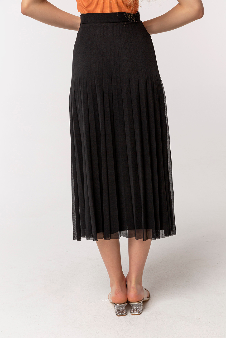 Tulle Skırt Siyah-Coral