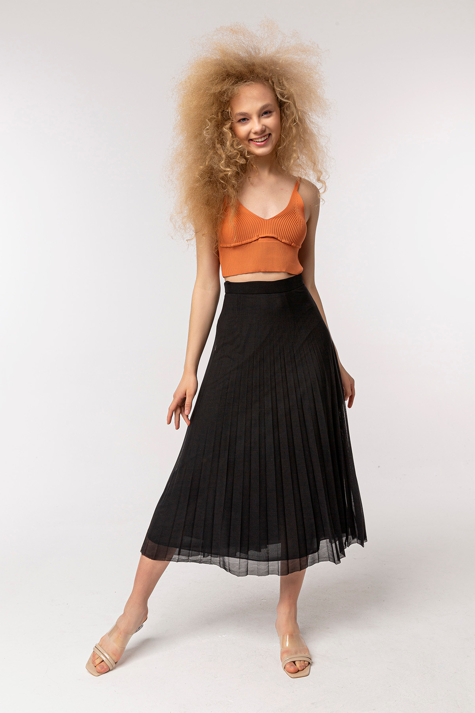 Tulle Skırt Siyah-Coral