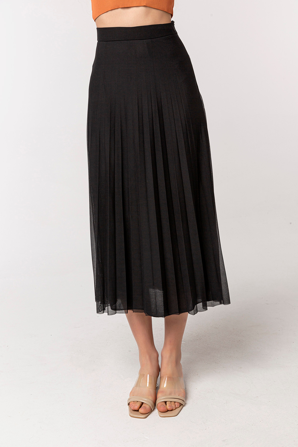 Tulle Skırt Siyah-Coral