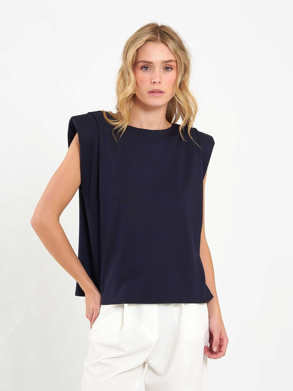 Vatkalı Bluz 071845 LacivertCoral