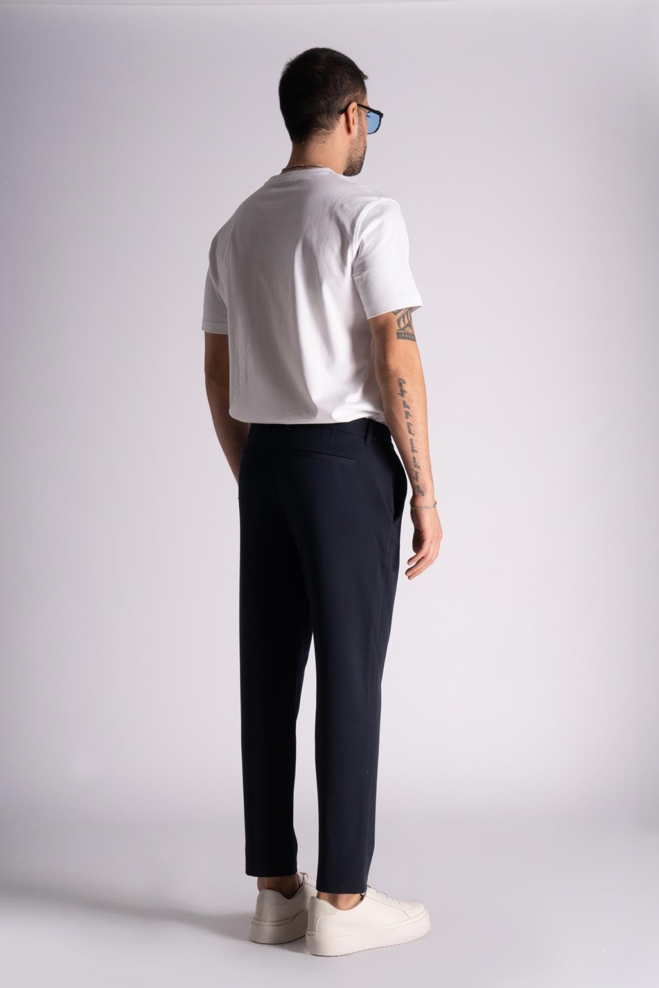 Beli Yarım Lastikli Chino Crop Pantalon