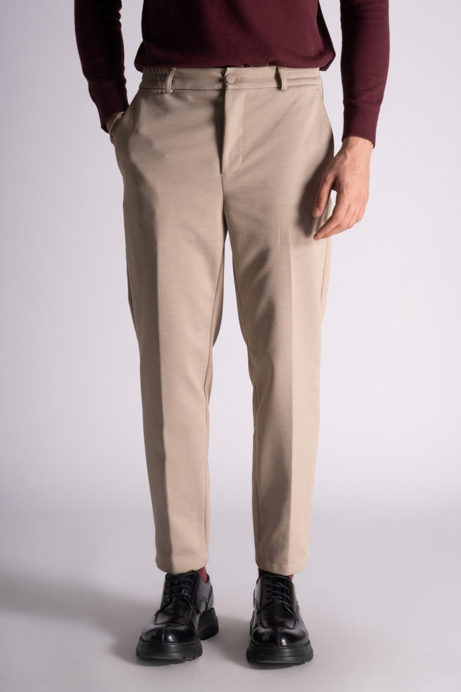 Beli Yarım Lastikli Chino Crop Pantalon