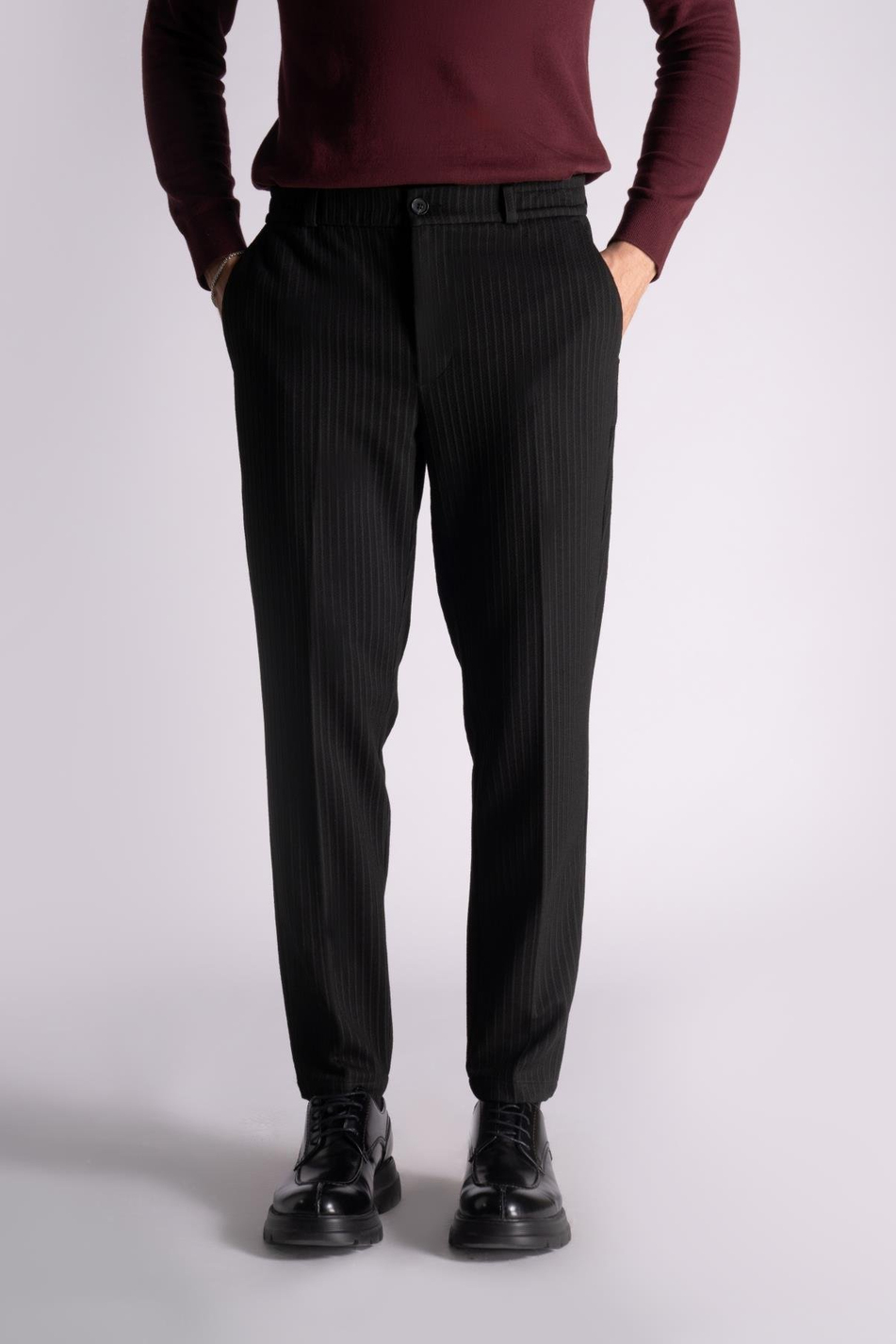 Beli Yarım Lastikli Chino Crop Pantalon
