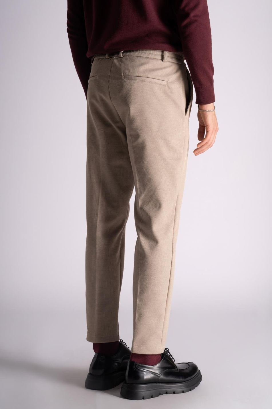 Beli Yarım Lastikli Chino Crop Pantalon
