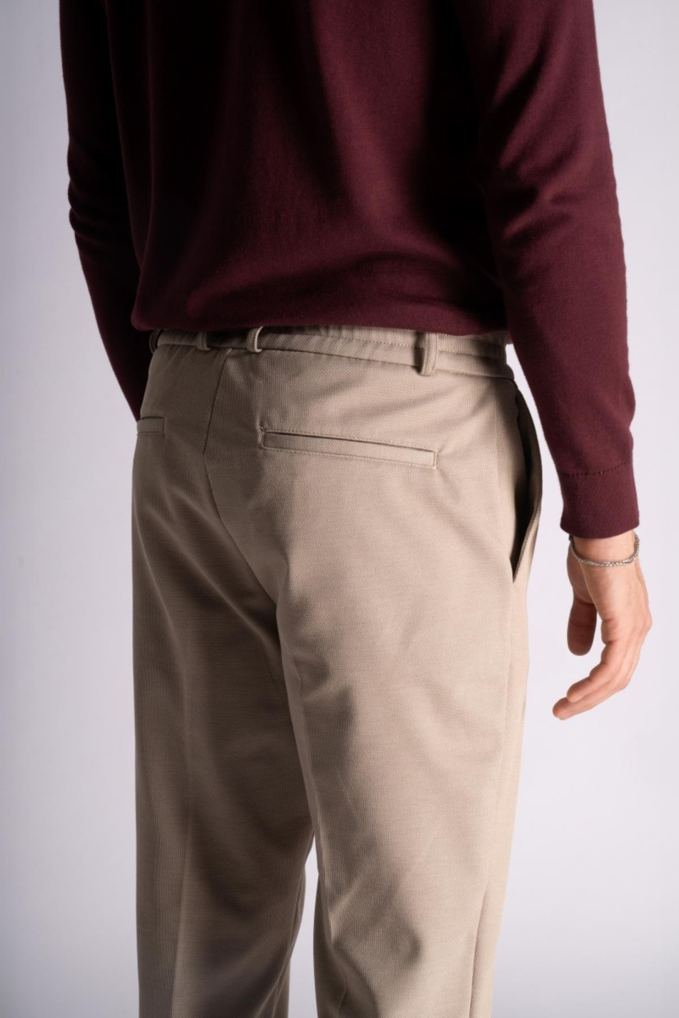 Beli Yarım Lastikli Chino Crop Pantalon