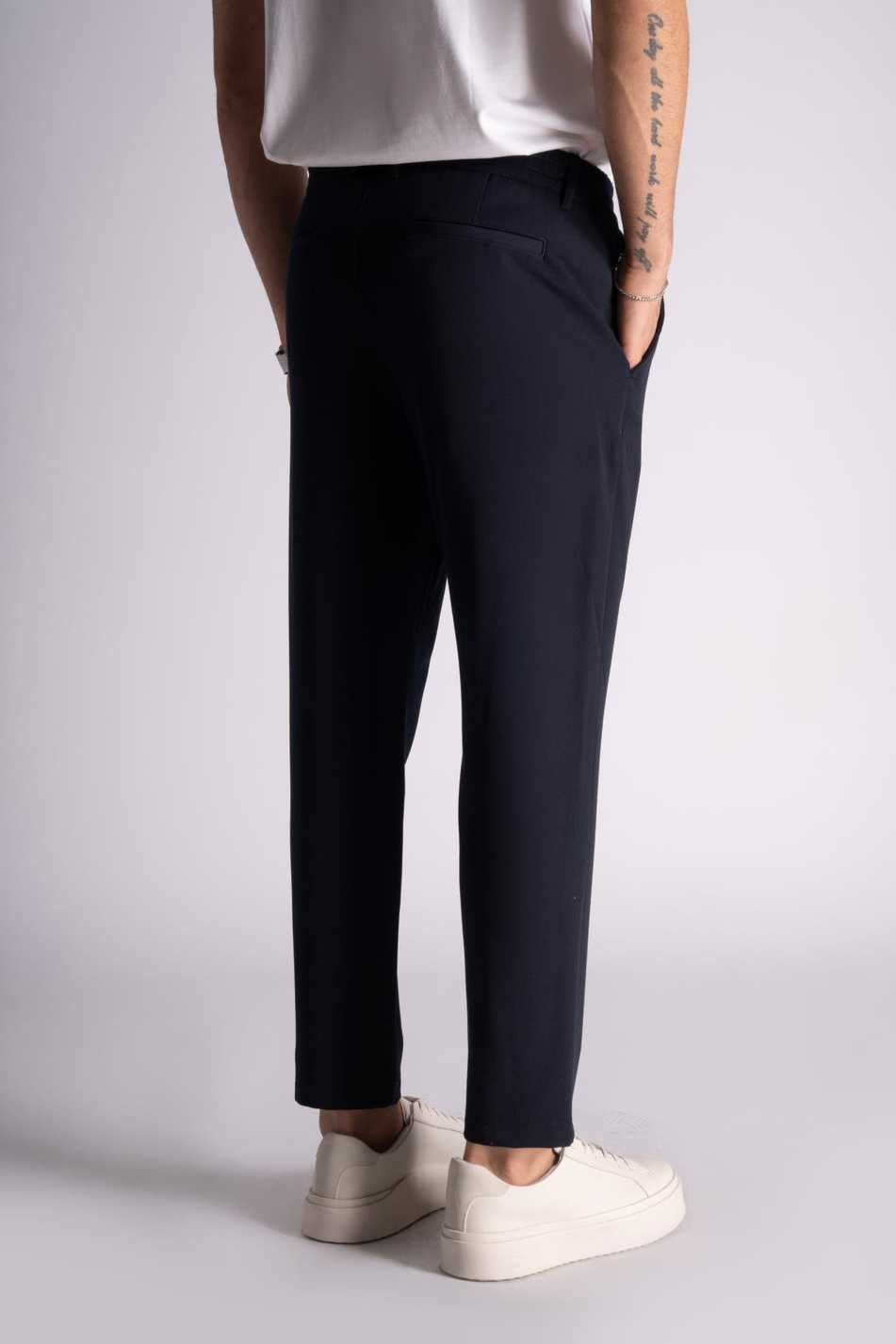 Beli Yarım Lastikli Chino Crop Pantalon