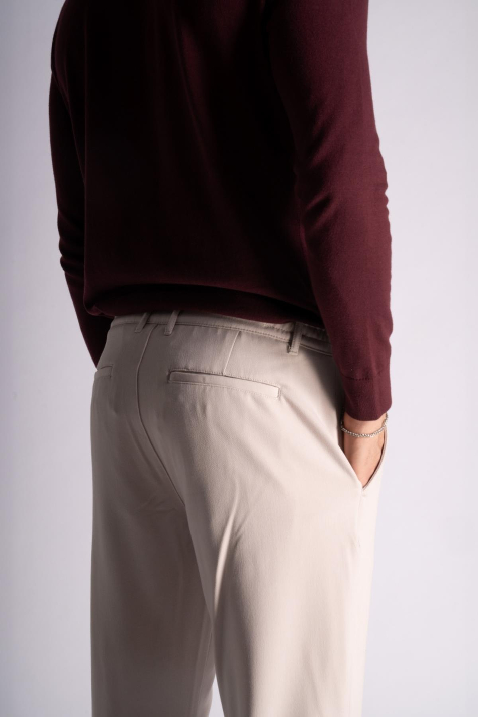 Beli Yarım Lastikli Chino Crop Pantalon