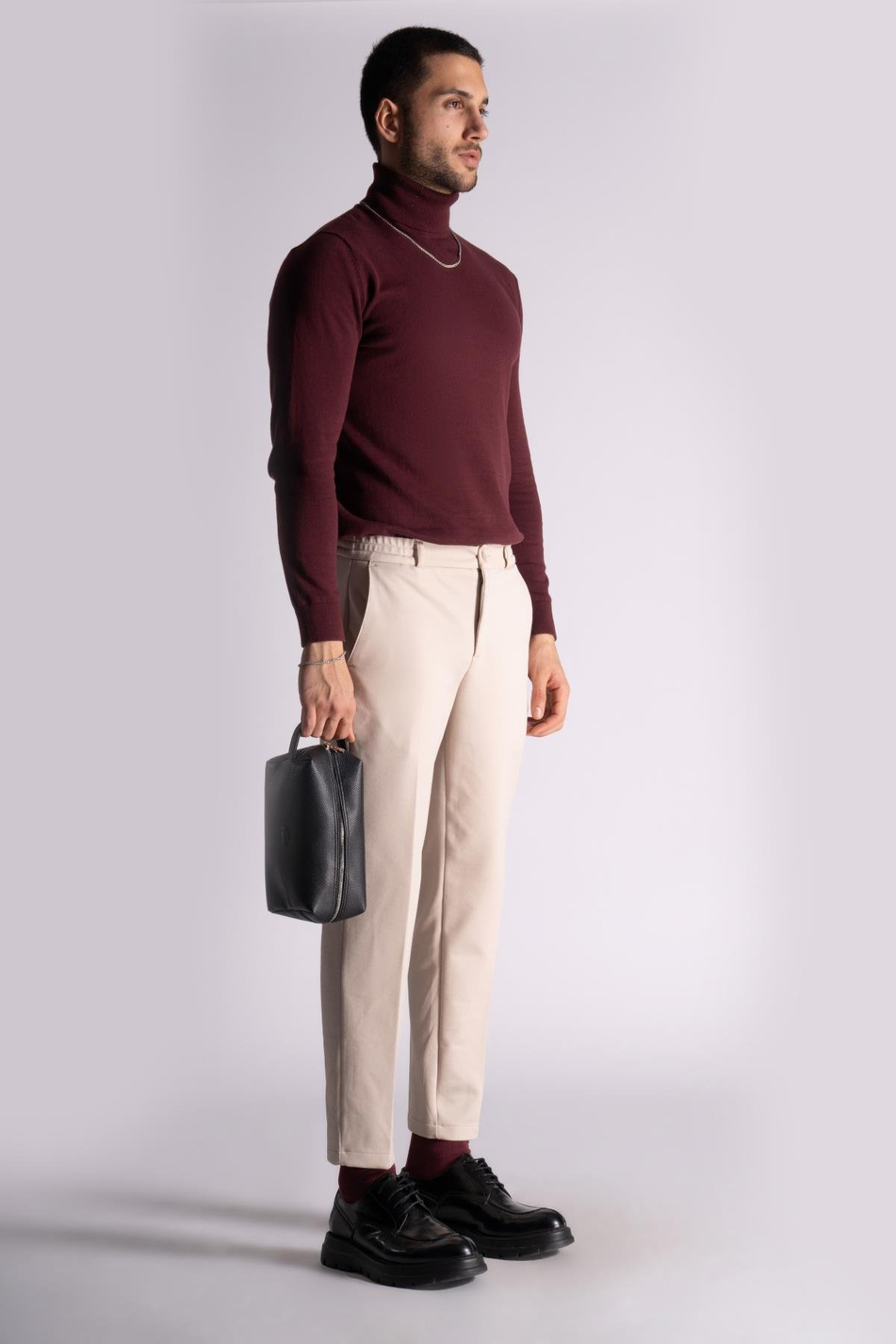 Beli Yarım Lastikli Chino Crop Pantolon