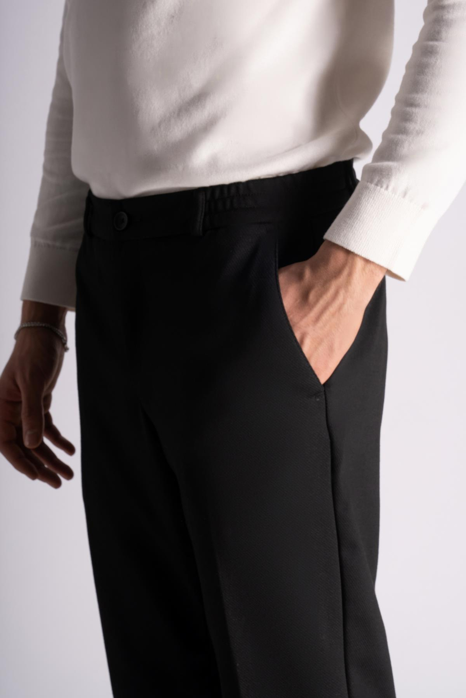 Beli Yarım Lastikli Chino Crop Pantolon