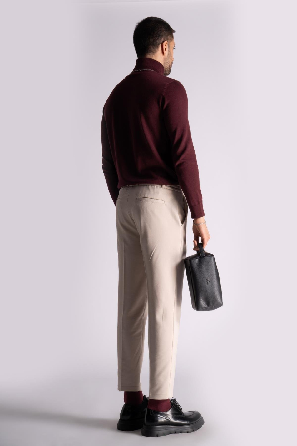 Beli Yarım Lastikli Chino Crop Pantolon