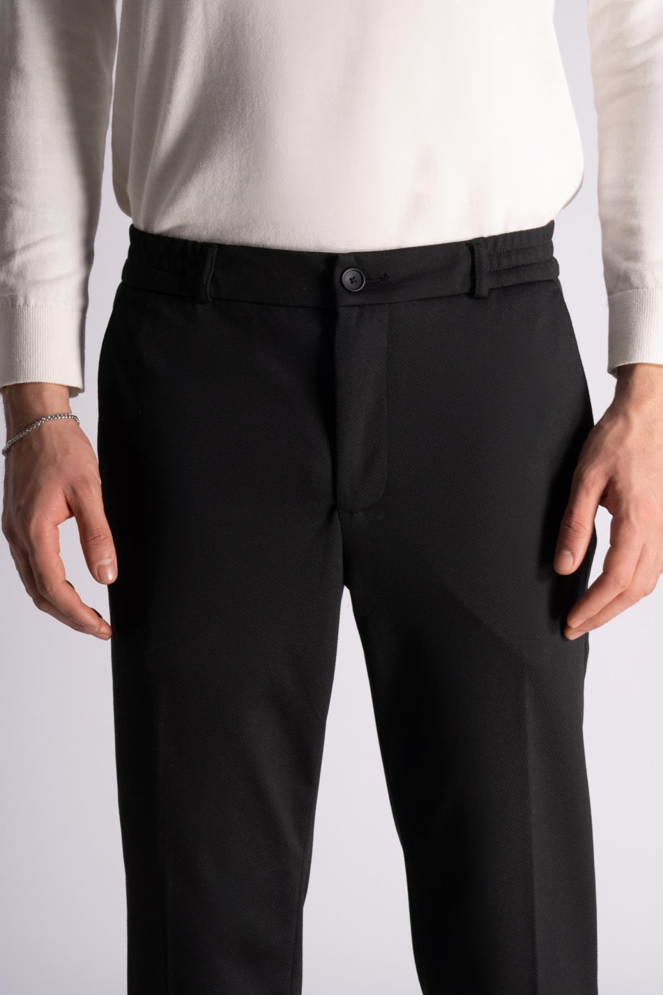 Beli Yarım Lastikli Chino Crop Pantolon