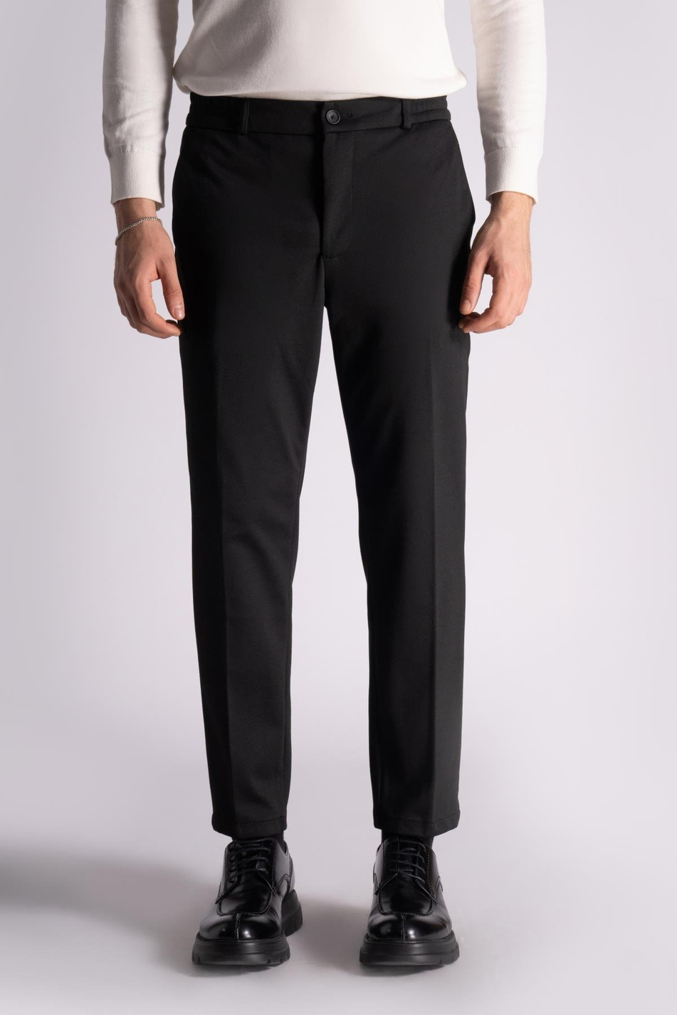 Beli Yarım Lastikli Chino Crop Pantolon