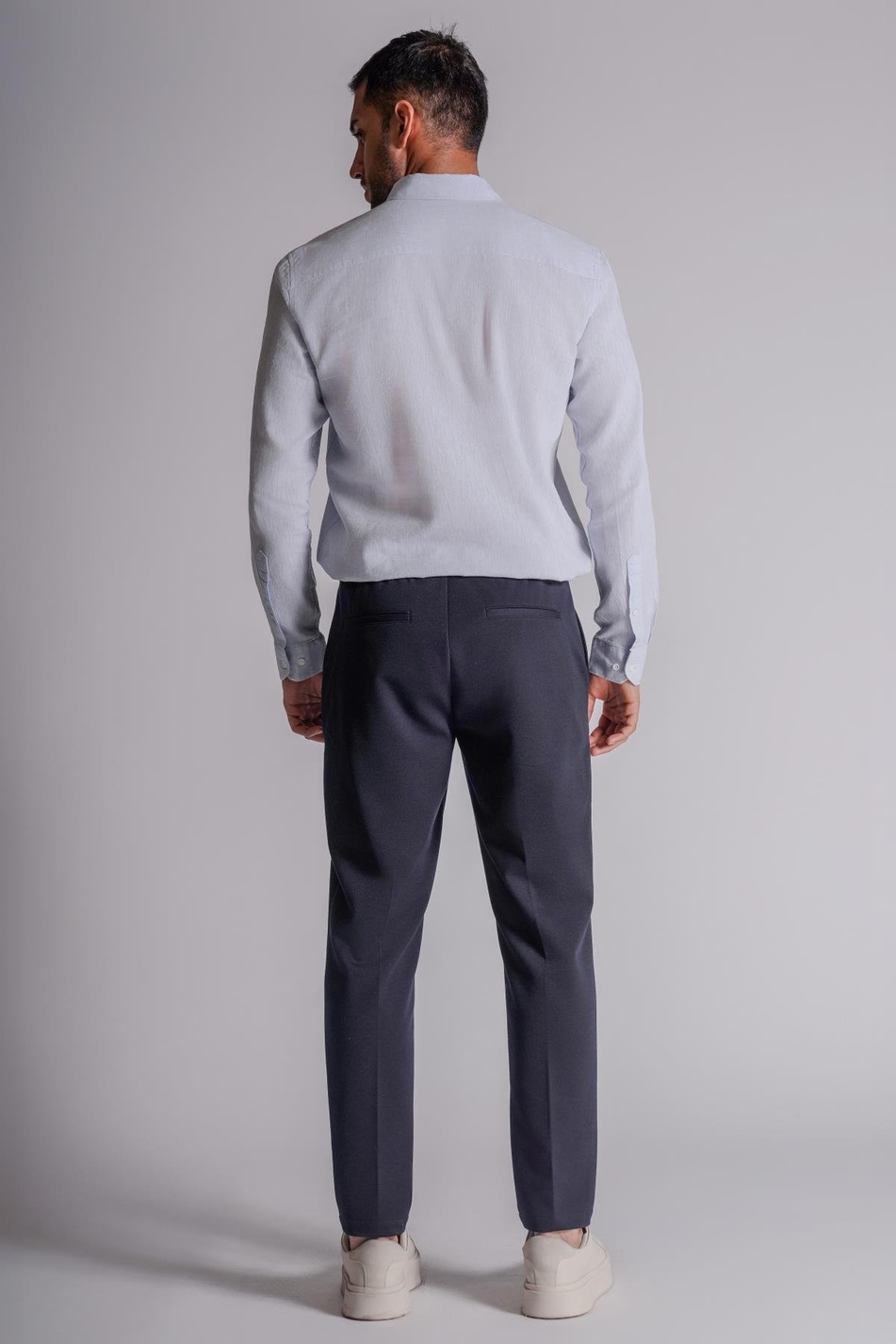 Beli Yarım Lastikli Chino Slim Fit Crop Pantolon Siyah