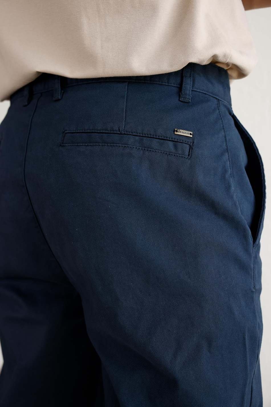 Erkek Armürlü Slim Fit Lacivert Pantolon