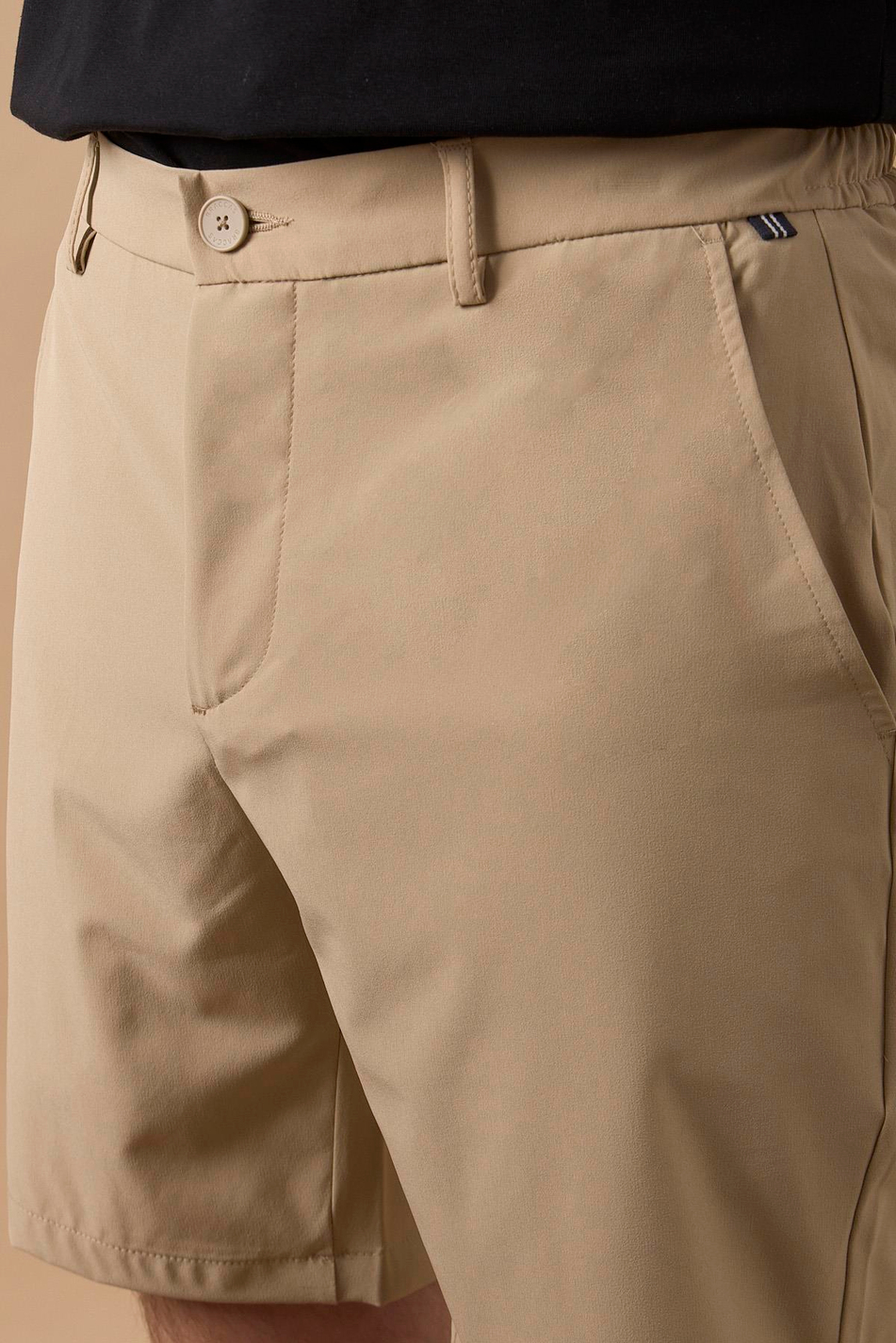 Erkek Bej Jogger Fit Şort