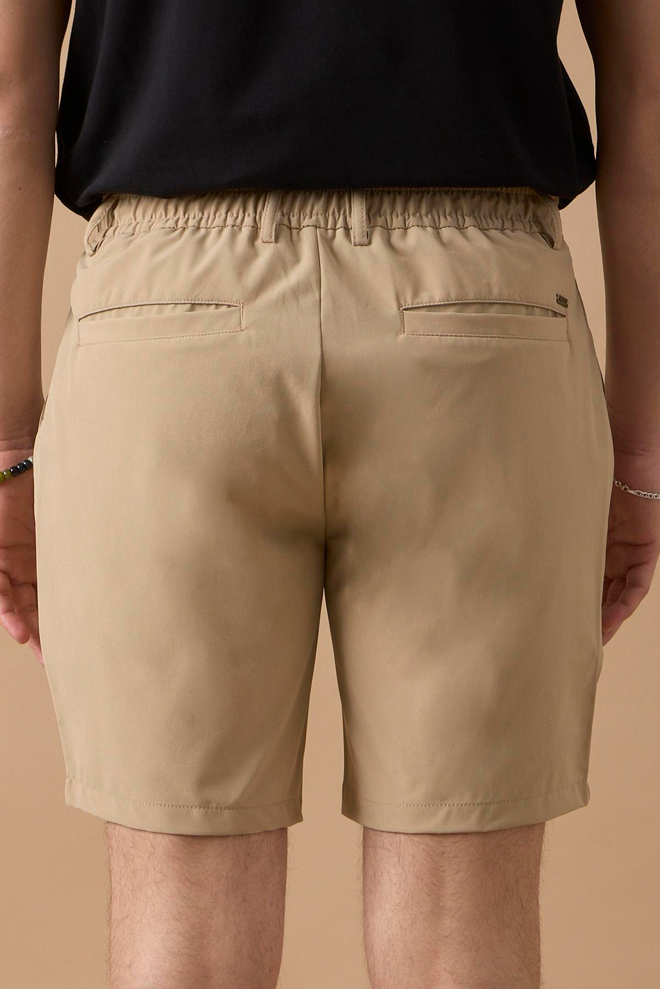 Erkek Bej Jogger Fit Şort