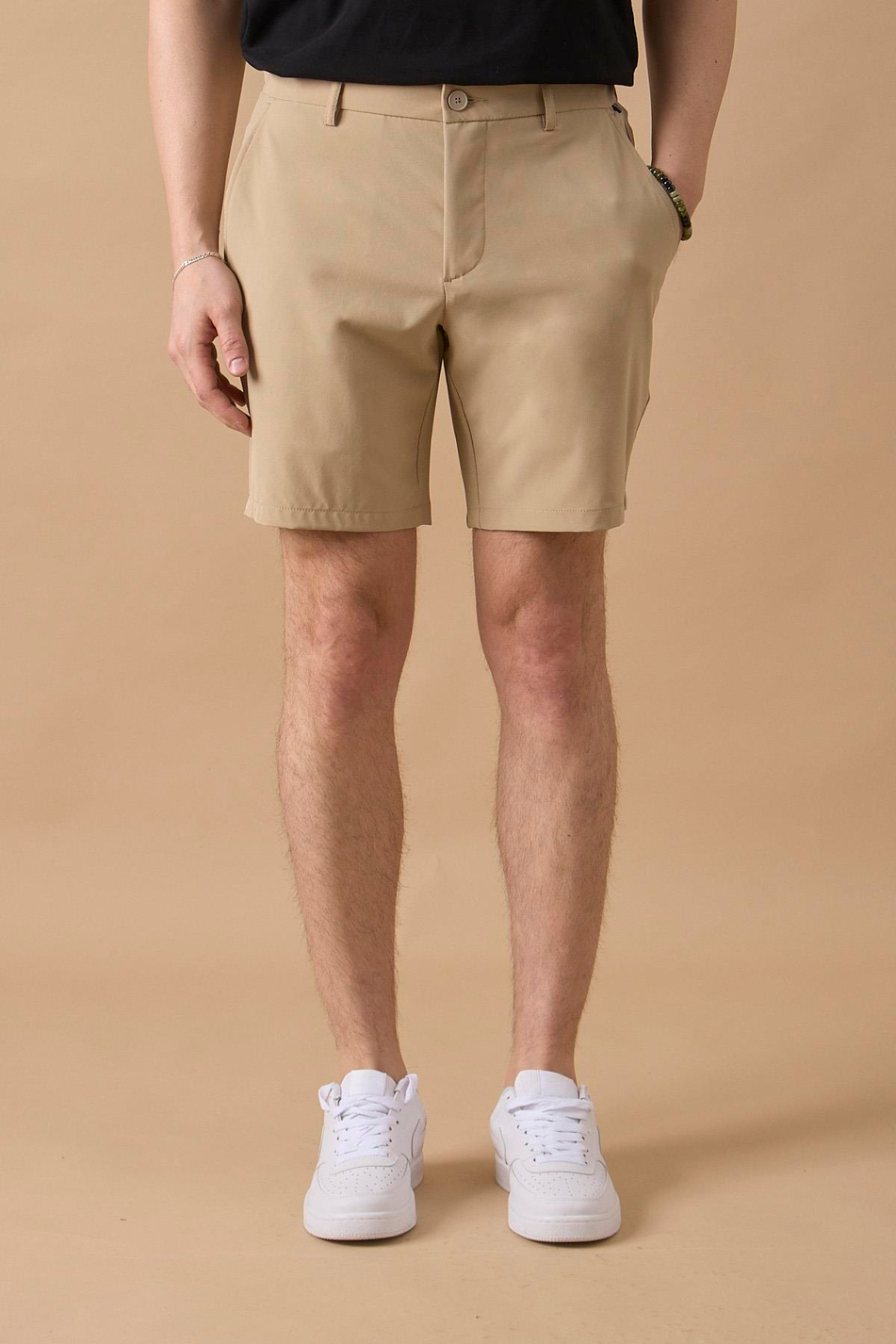 Erkek Bej Jogger Fit Şort