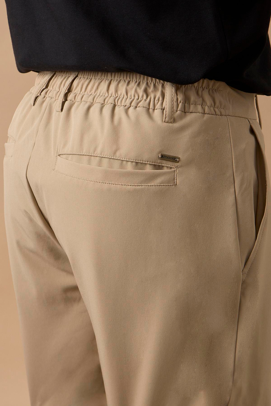 Erkek Bej Jogger Fit Şort