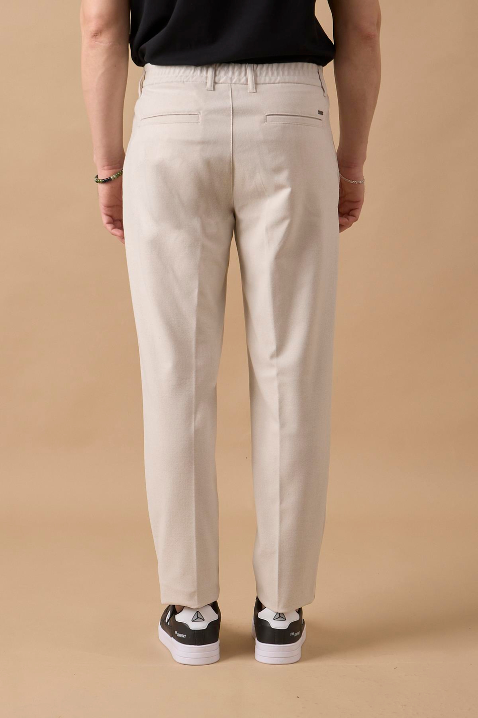 Erkek Beli Lastikli Taş Chino Pantolon