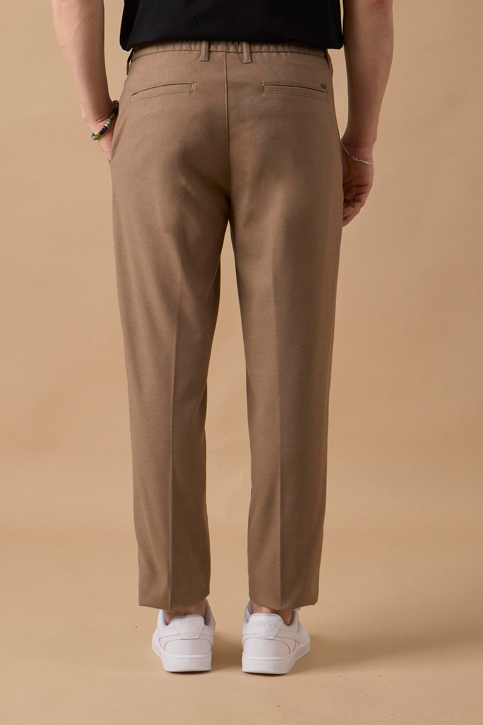 Erkek Beli Lastikli Vizon Chino Pantolon