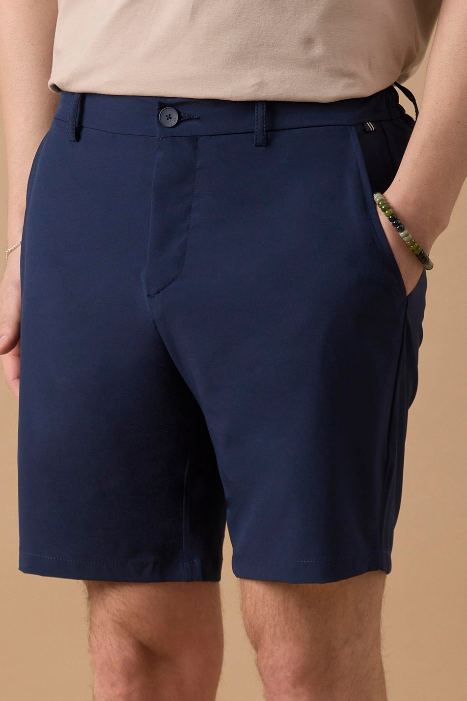 Erkek Lacivert Jogger Fit Şort