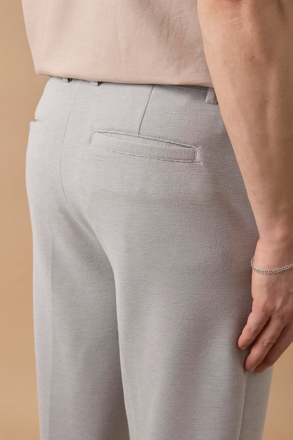 Erkek Likralı Dokulu Gri Pantolon