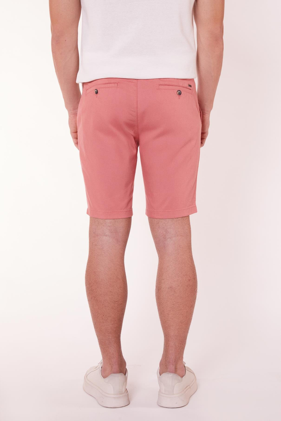 Erkek Modal Karşımlı Chino Slim Fit Şort Mercan