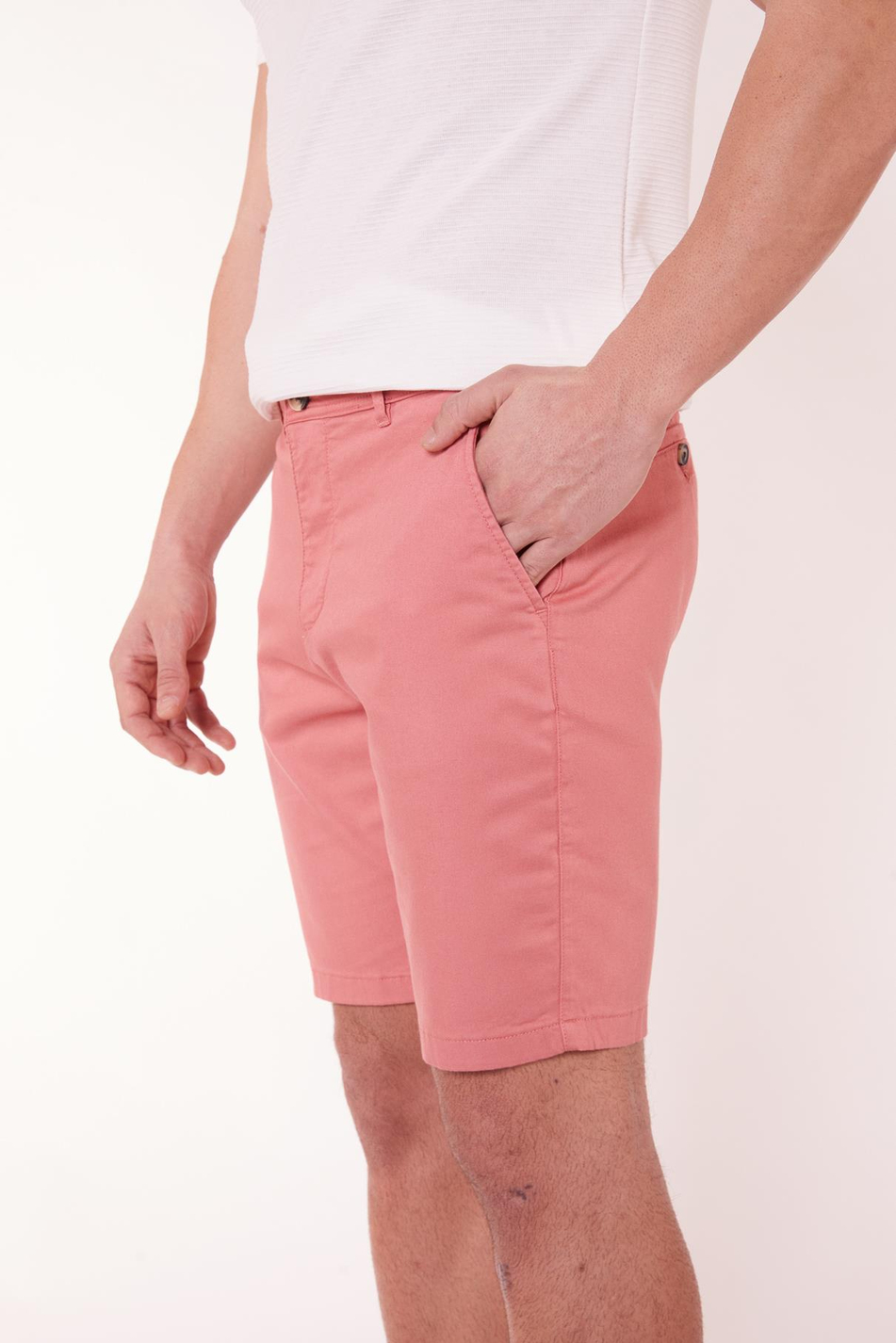 Erkek Modal Karşımlı Chino Slim Fit Şort Mercan