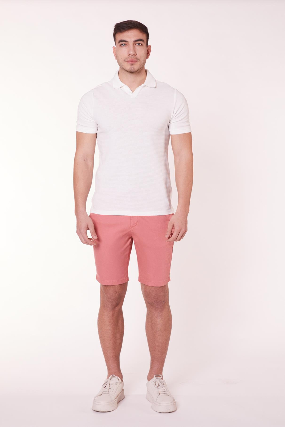 Erkek Modal Karşımlı Chino Slim Fit Şort Mercan