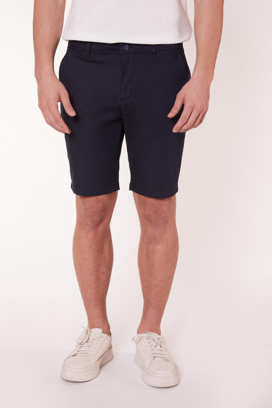 Erkek Modal Karşımlı Chino Slim Fit Şort Lacivert