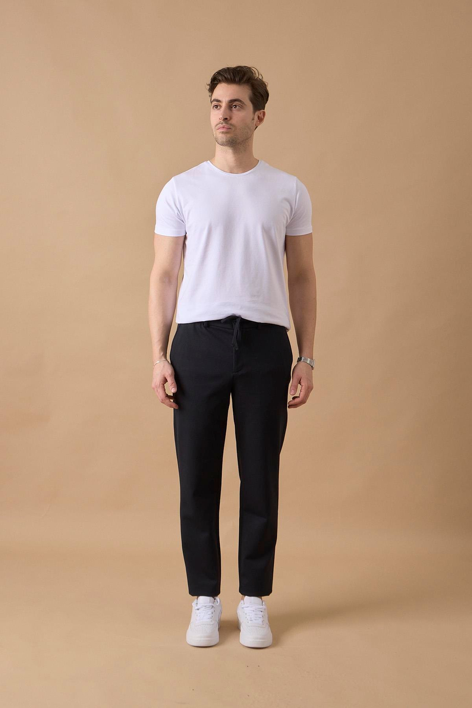 Erkek Regular Fit Orta Bel Düz Paça Lacivert Pantolon