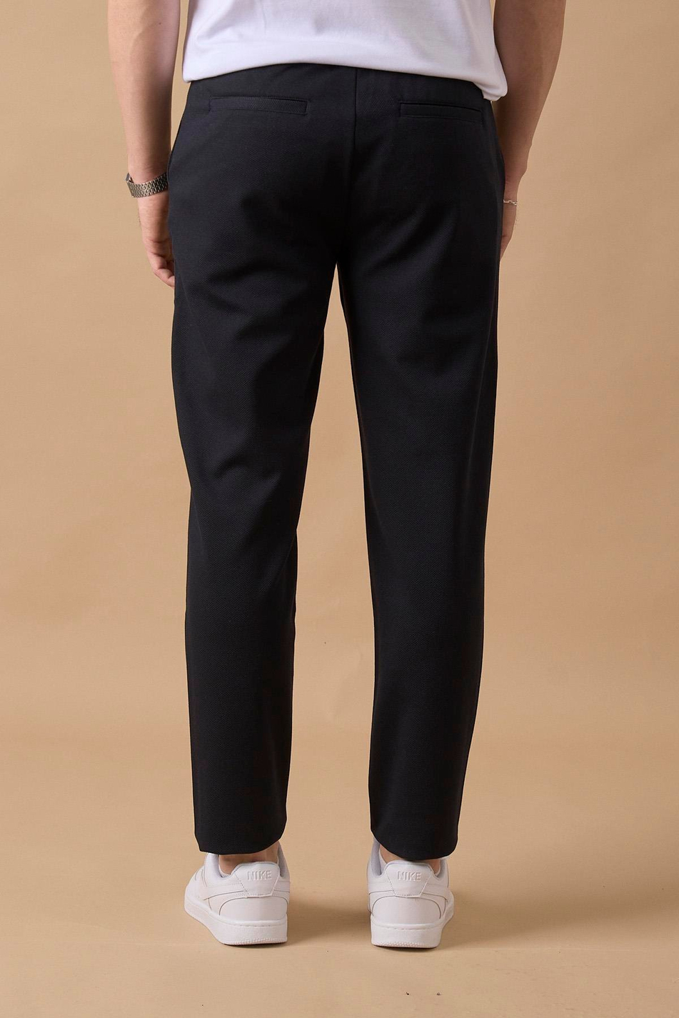 Erkek Regular Fit Orta Bel Düz Paça Lacivert Pantolon