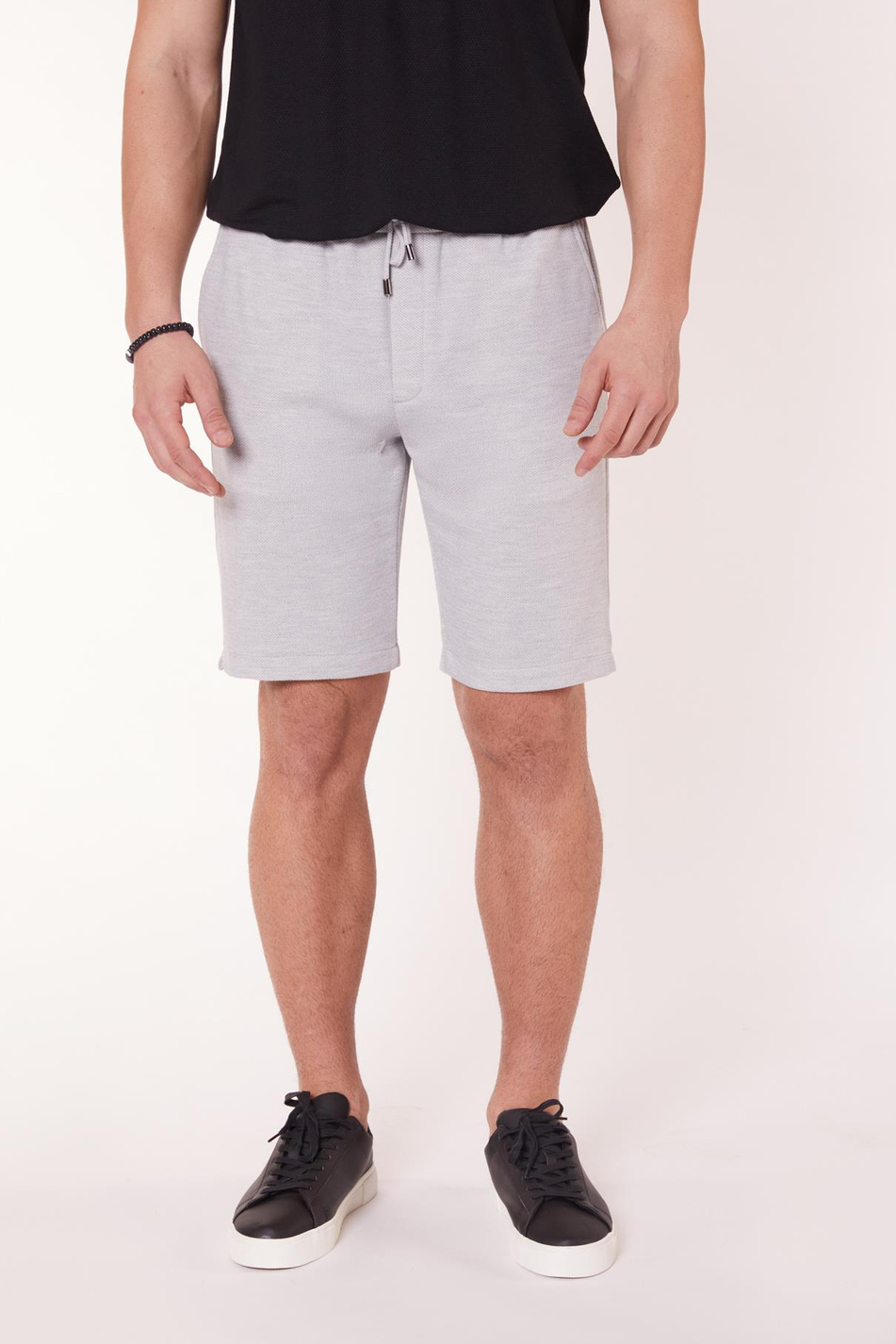 Erkek Yandan Cepli Beli Bağcıklı Jogger Gri Şort