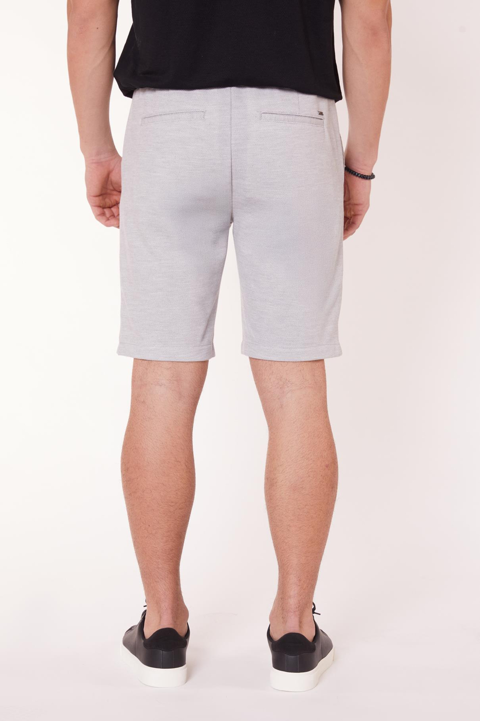 Erkek Yandan Cepli Beli Bağcıklı Jogger Gri Şort