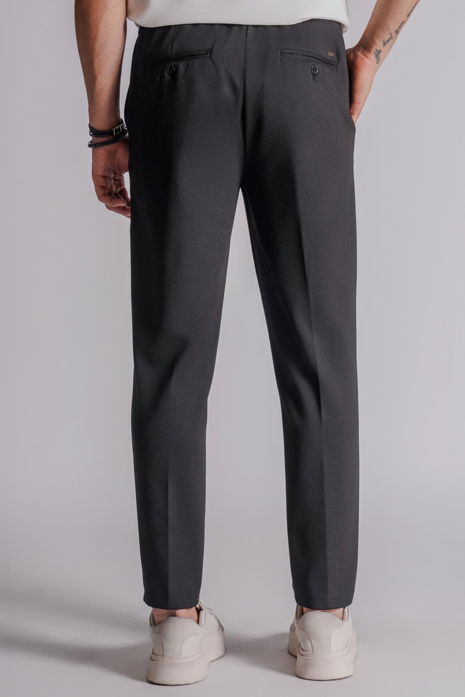 Erkek Yandan Cepli Beli Lastikli Relaxed Fit Jogger Pantolon Siyah