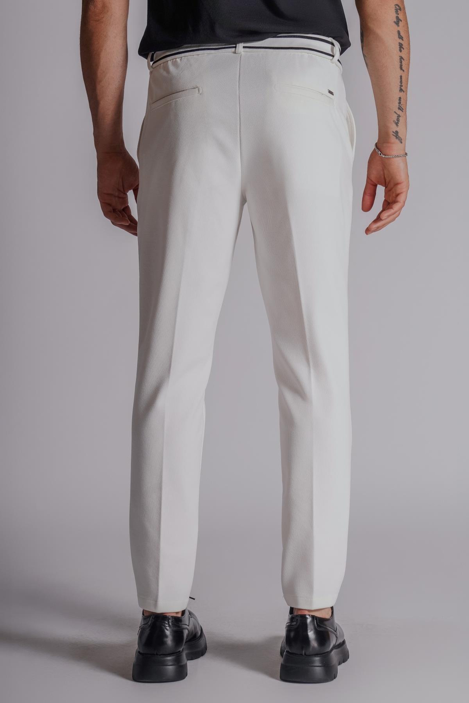 Erkek Yandan Cepli Beli Ribanalı Slim Fit Chino Pantolon Lacivert