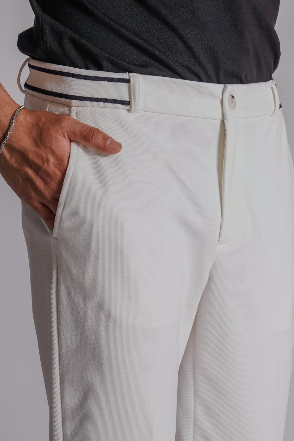 Erkek Yandan Cepli Beli Ribanalı Slim Fit Chino Pantolon Lacivert