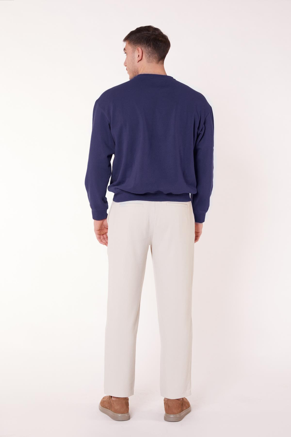 Erkek Yandan Cepli Dokulu Rahat Kalıp Taş Pantolon