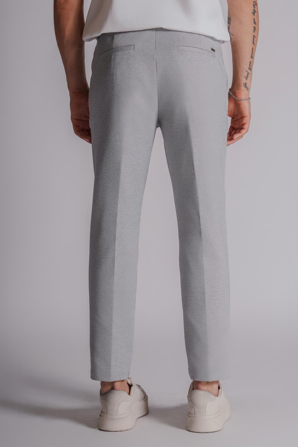 Erkek Yandan Cepli Normal Bel Slim Fit Chino Pantolon Gri