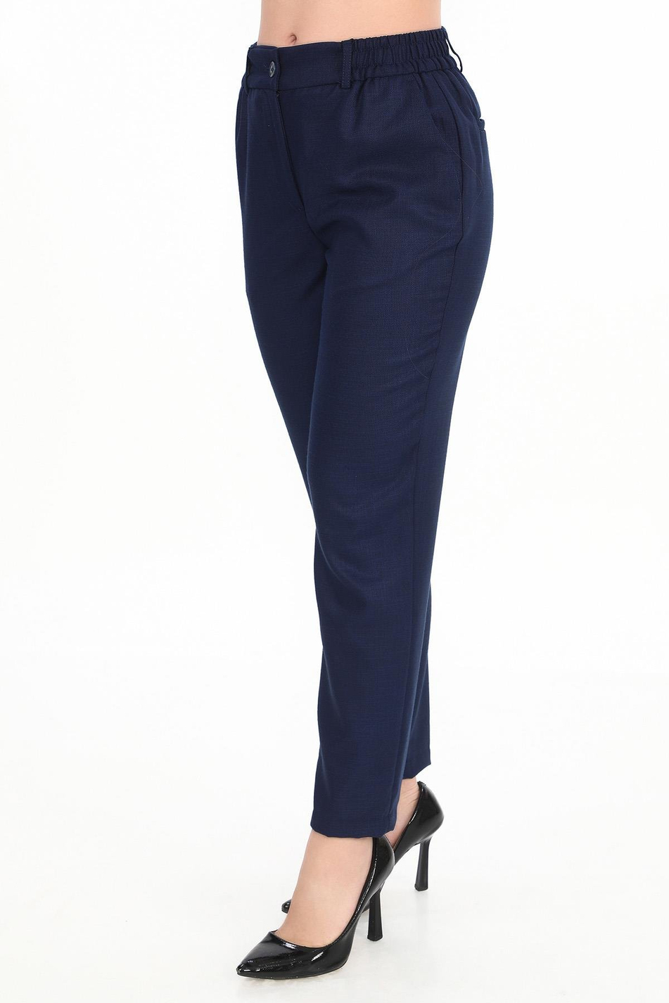 Kadın Beli Lastikli Lacivert Pantolon