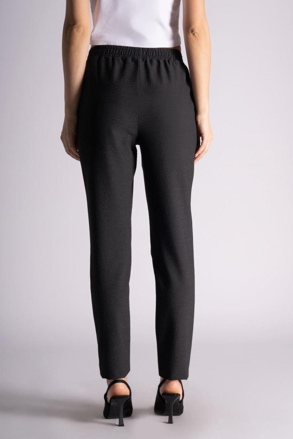 Kadın Yandan Cepli Beli Lastikli ve Pileli Slim Fit Jogger Pantolon Antrasit