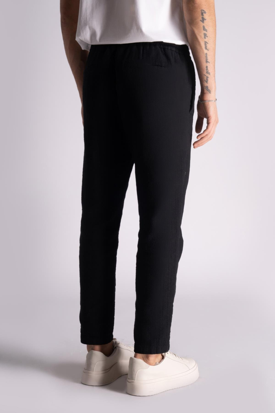 Pamuk-Keten Comfort Fit Jogger Bel Pantolon 