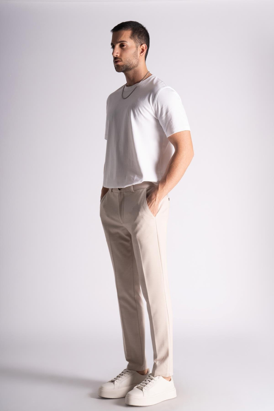 Yan Lastikli Rahat Chino Pantalon