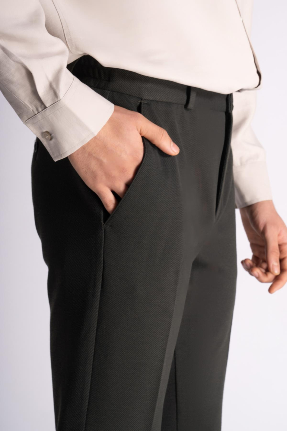 Yan Lastikli Rahat Chino Pantalon