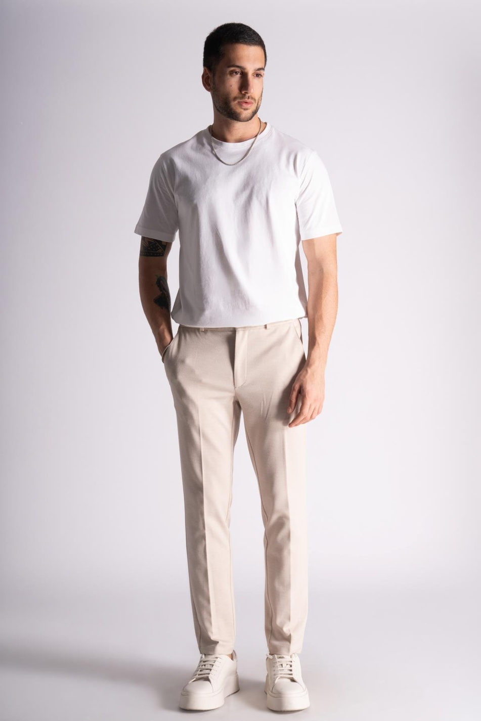 Yan Lastikli Rahat Chino Pantalon
