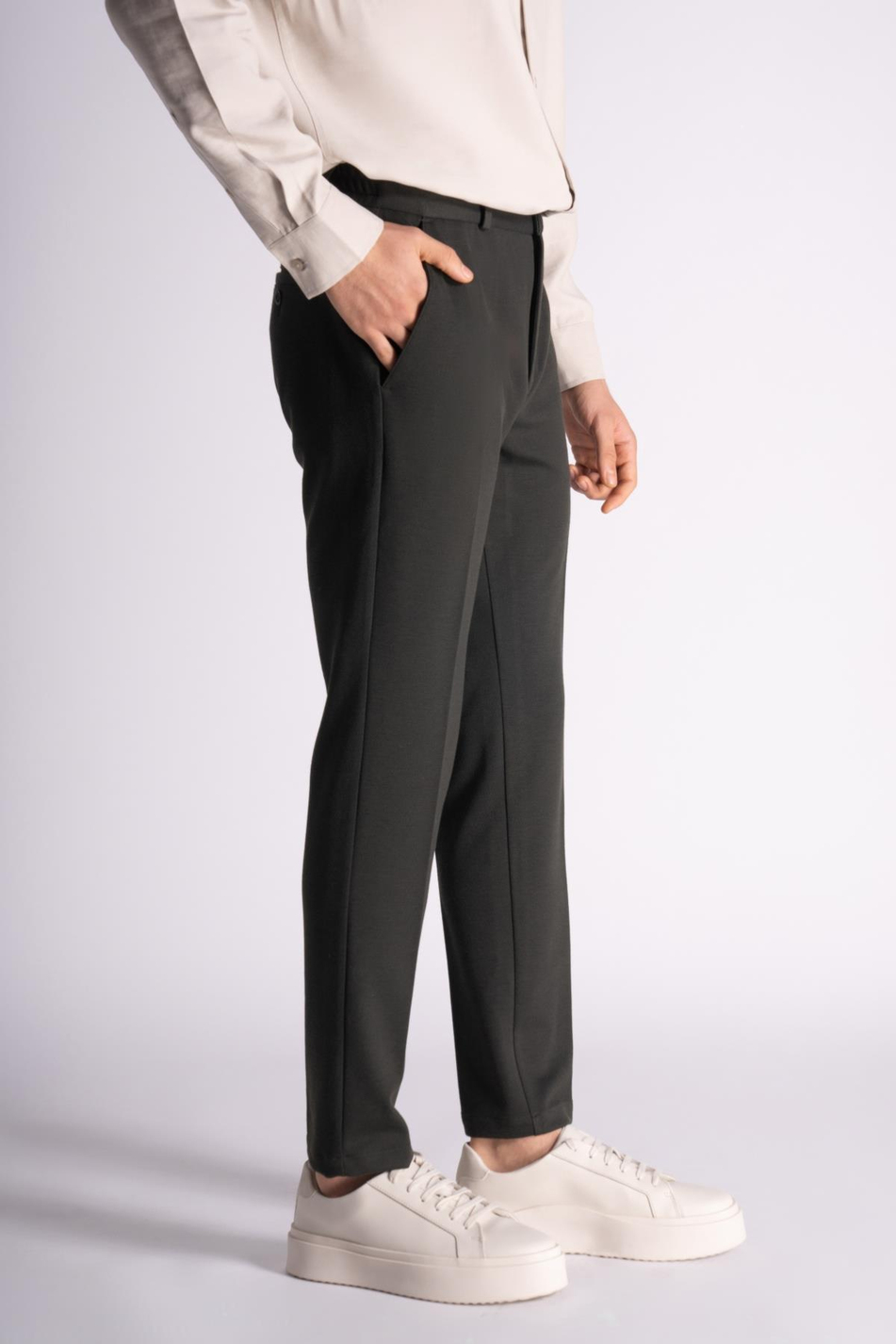 Yan Lastikli Rahat Chino Pantalon
