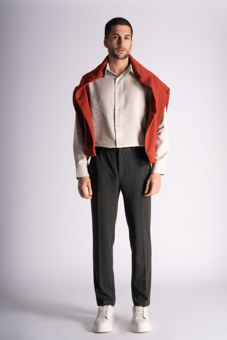 Yan Lastikli Rahat Chino Pantalon