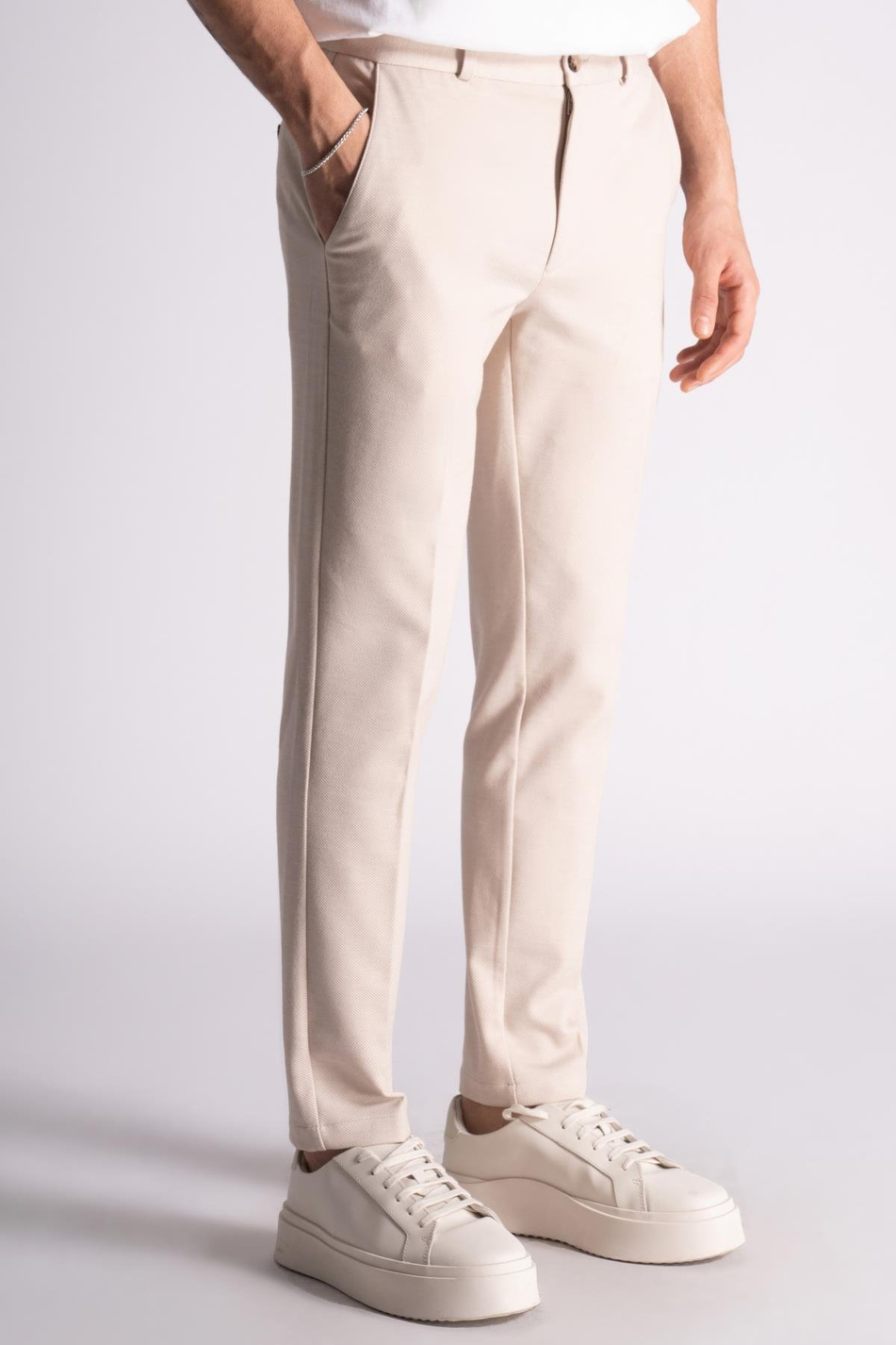 Yan Lastikli Rahat Chino Pantalon