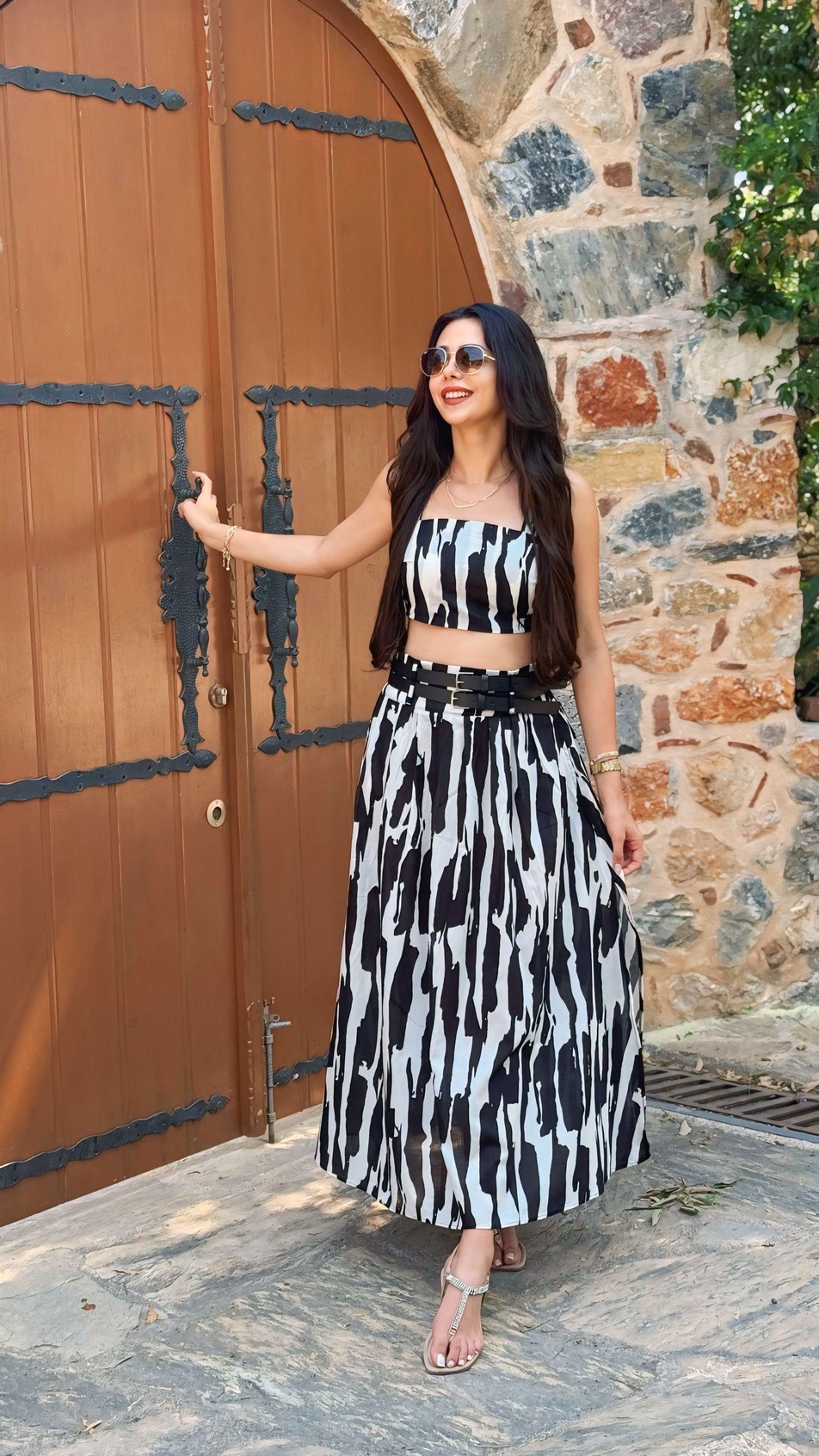 Better Çift Kemerli Etek Crop Takım 