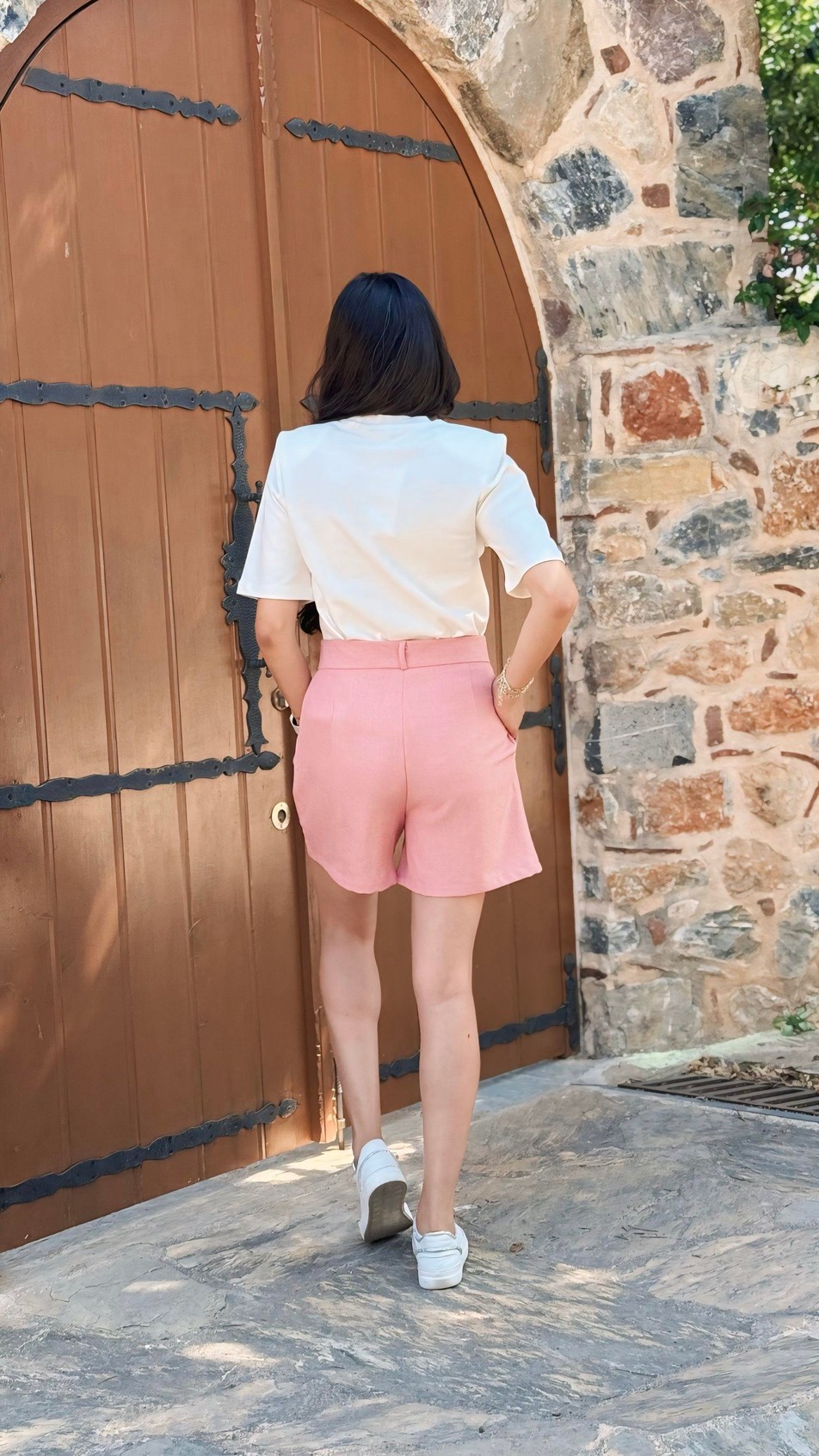 Bohre Mini Pembe Şort
